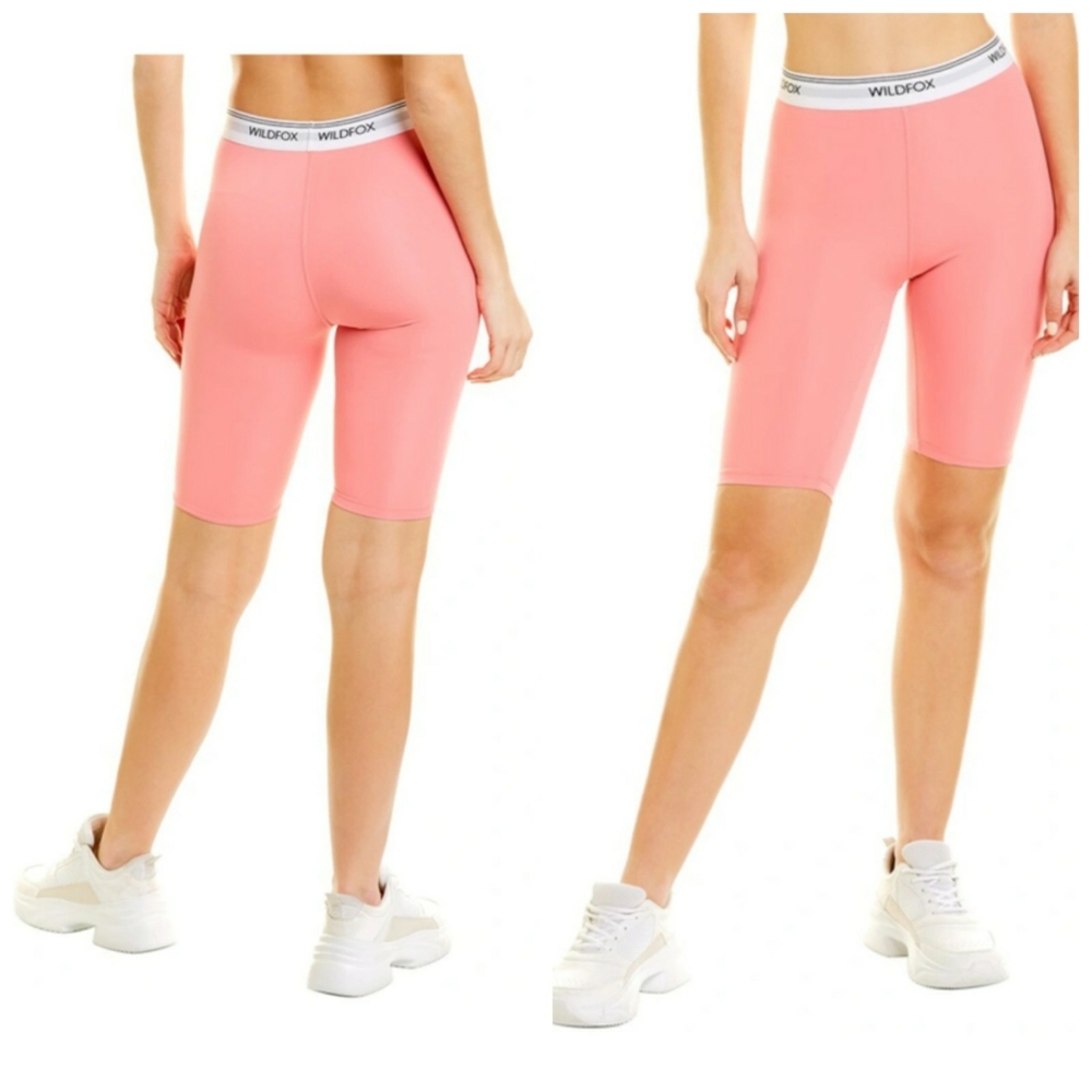 Wildfox AVA High-Waist Bike Short In Pink.
